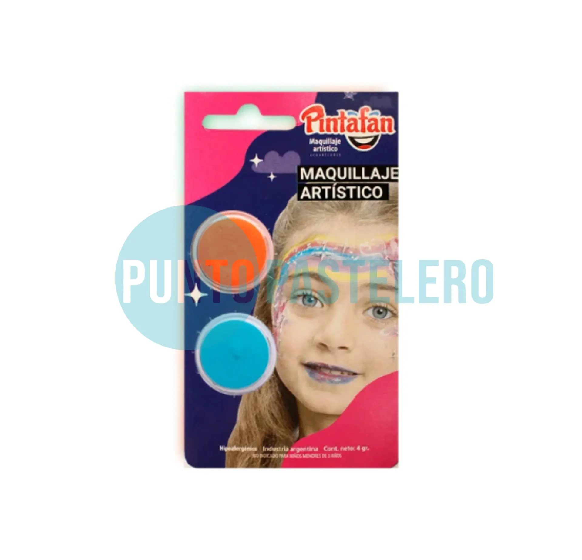 [7798108694063] MAQUILLAJE ACUARELABLE SET X 2 (TURQUESA-NARANJA) (4 GR.)