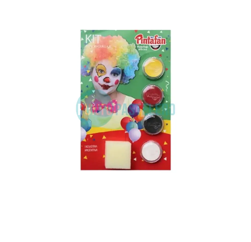 KIT MAQUILLAJE ACUARELABLE X 4 U. (PAYASO)