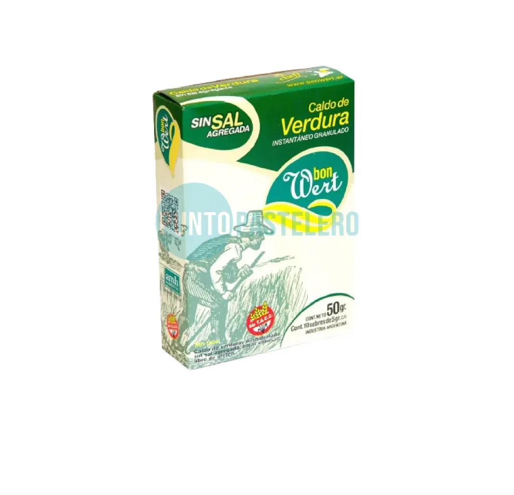 [7798120322029] CALDO DE VERDURA SIN SAL AGREGADA "WERTBON" (X 50 GR.) (SIN TACC)