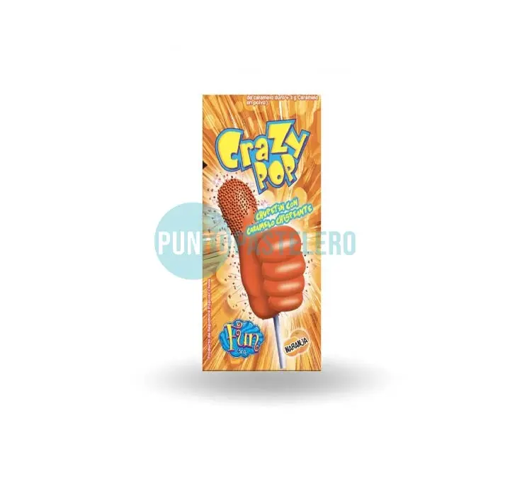 [7798130954319] CHUPETIN CRAZY POP NARANJA (X 12 GR.)