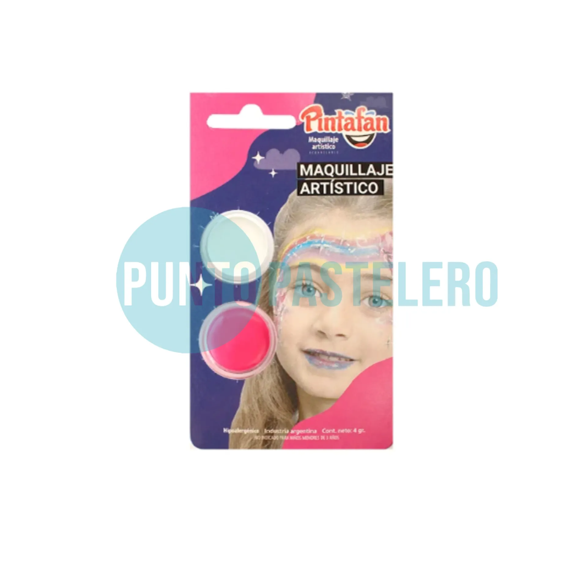 [7798134932023] MAQUILLAJE ACUARELABLE SET X 2 (FUCSIA-BLANCO) (4 GR.)