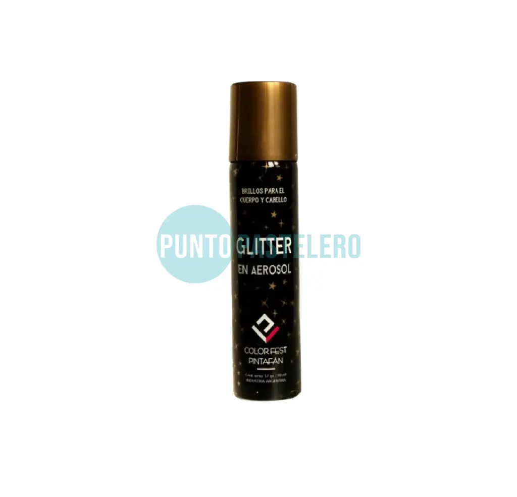 GLITTER EN AEROSOL PARA EL CUERPO Y CABELLO (ORO) (X 90 ML.) (PINTAFAN)
