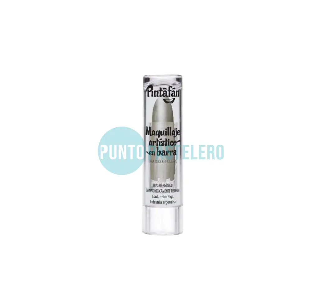 [7798134937271] MAQUILLAJE ARTISTICO EN BARRA LABIAL (PLATA METALIZADO)