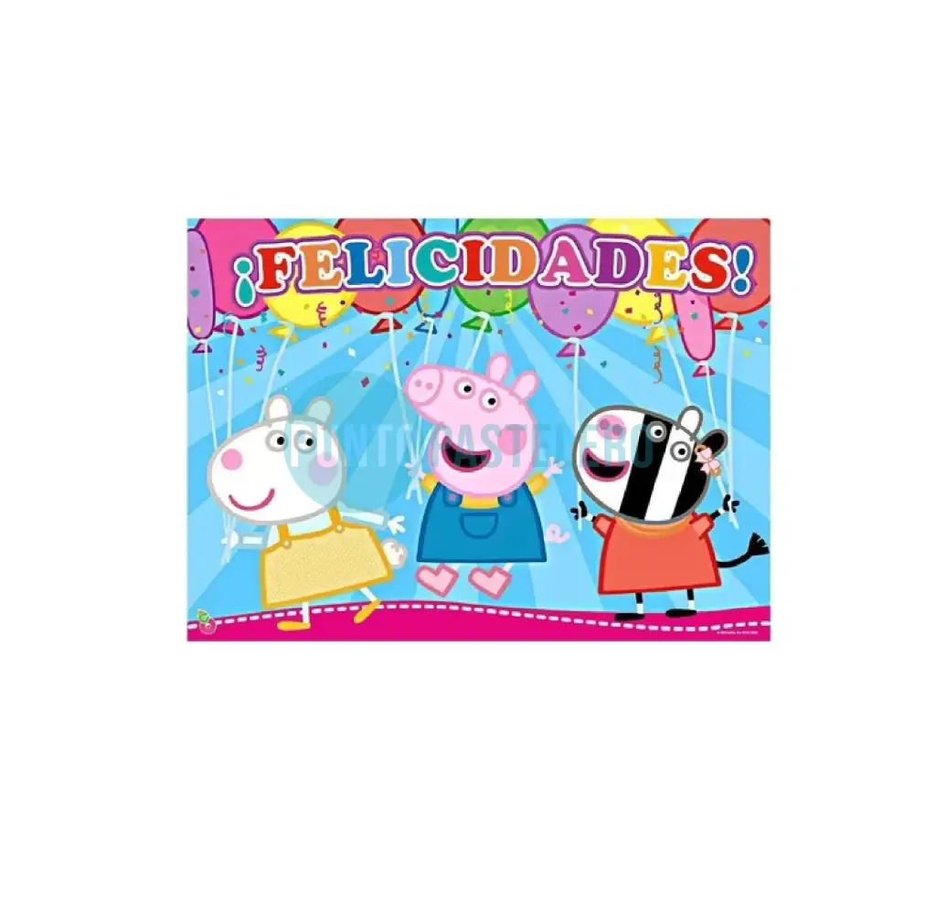 AFICHE FELICIDADES PEPPA PIG