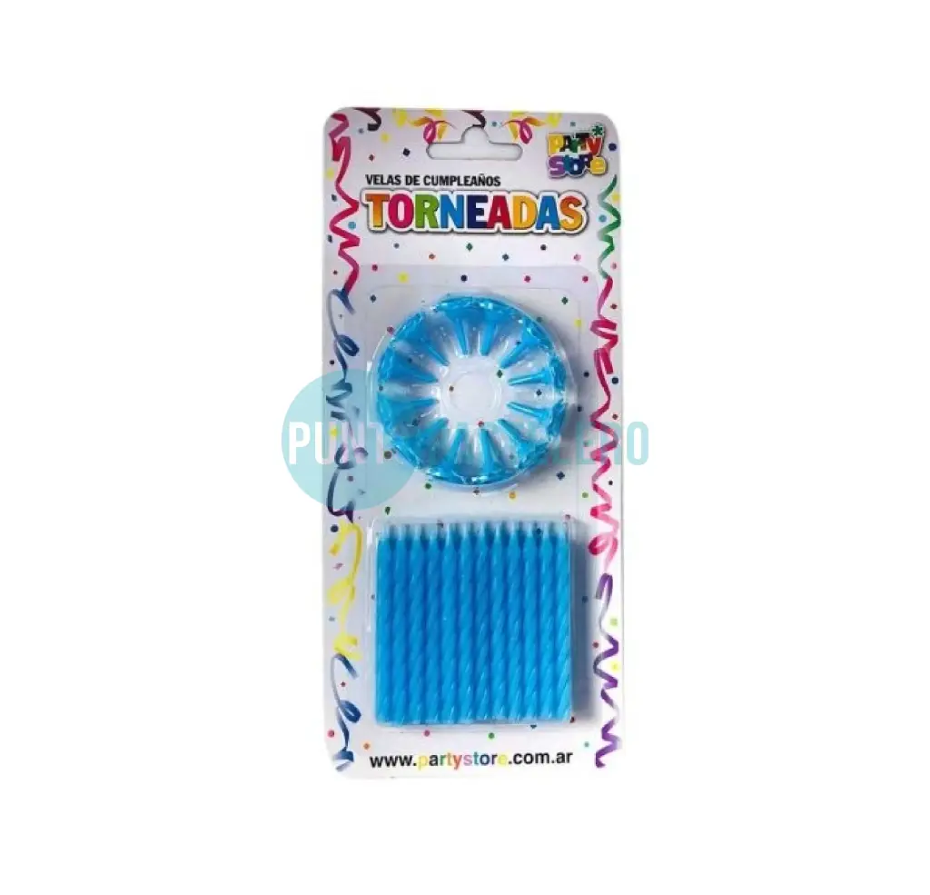 VELAS TORNEADAS PARTY STORE (X 24 U.)
