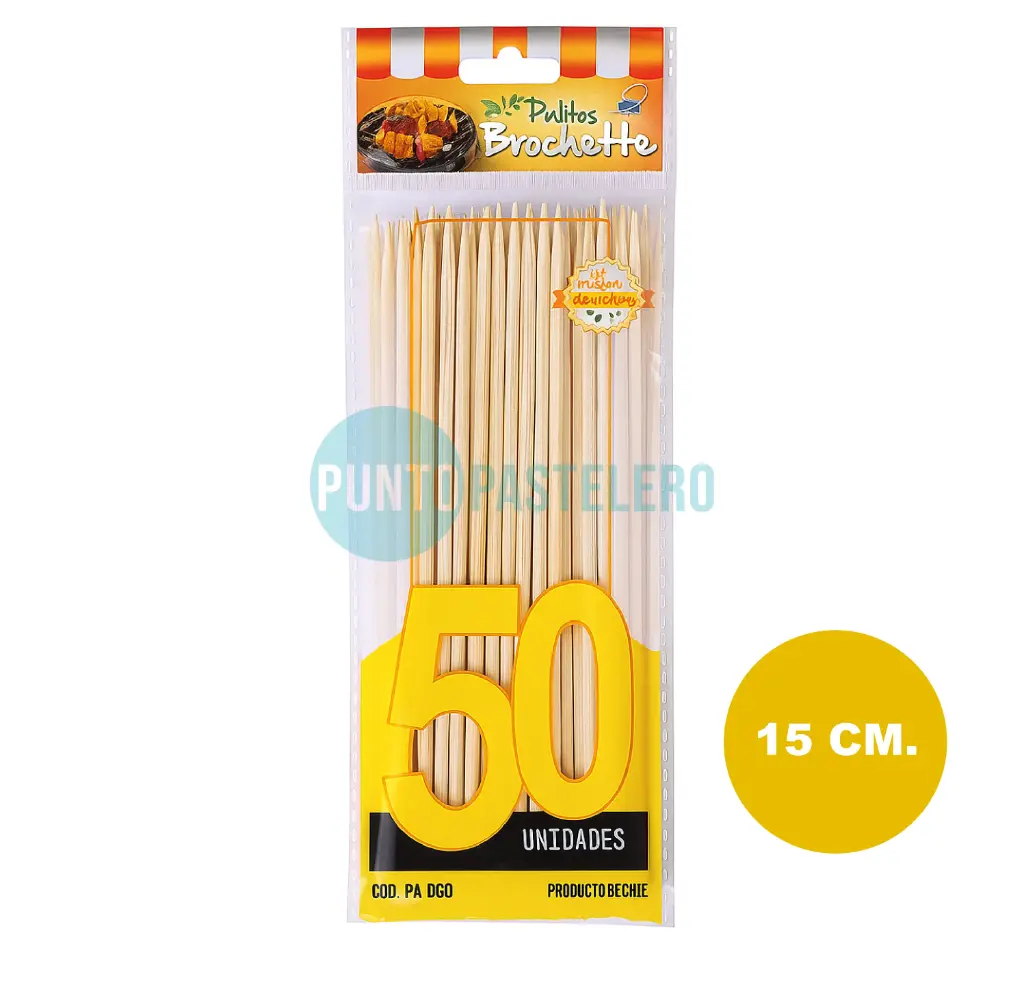 PALITOS DE BROCHETTE 15 CM (X 50 U.) (PARTY STORE)