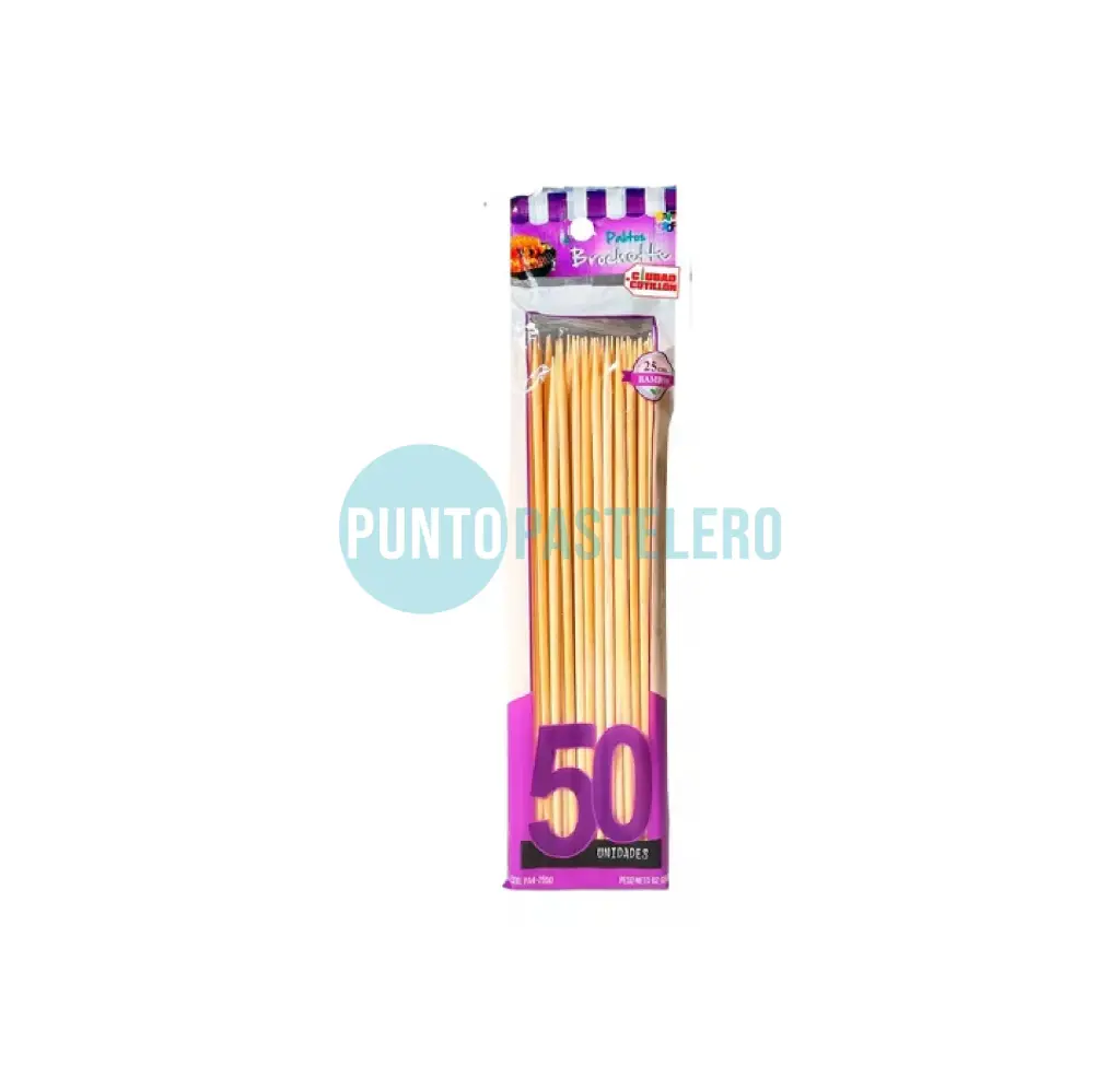 PALITOS DE BROCHETTE 25 CM PARTY STORE (X 50 U.)