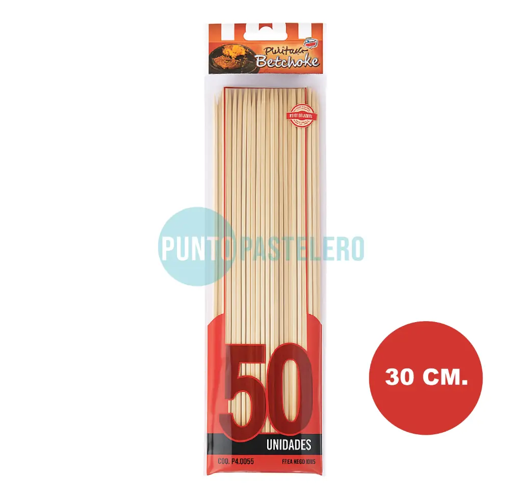 PALITOS DE BROCHETTE 30 CM (X 50 U.) (PARTY STORE)