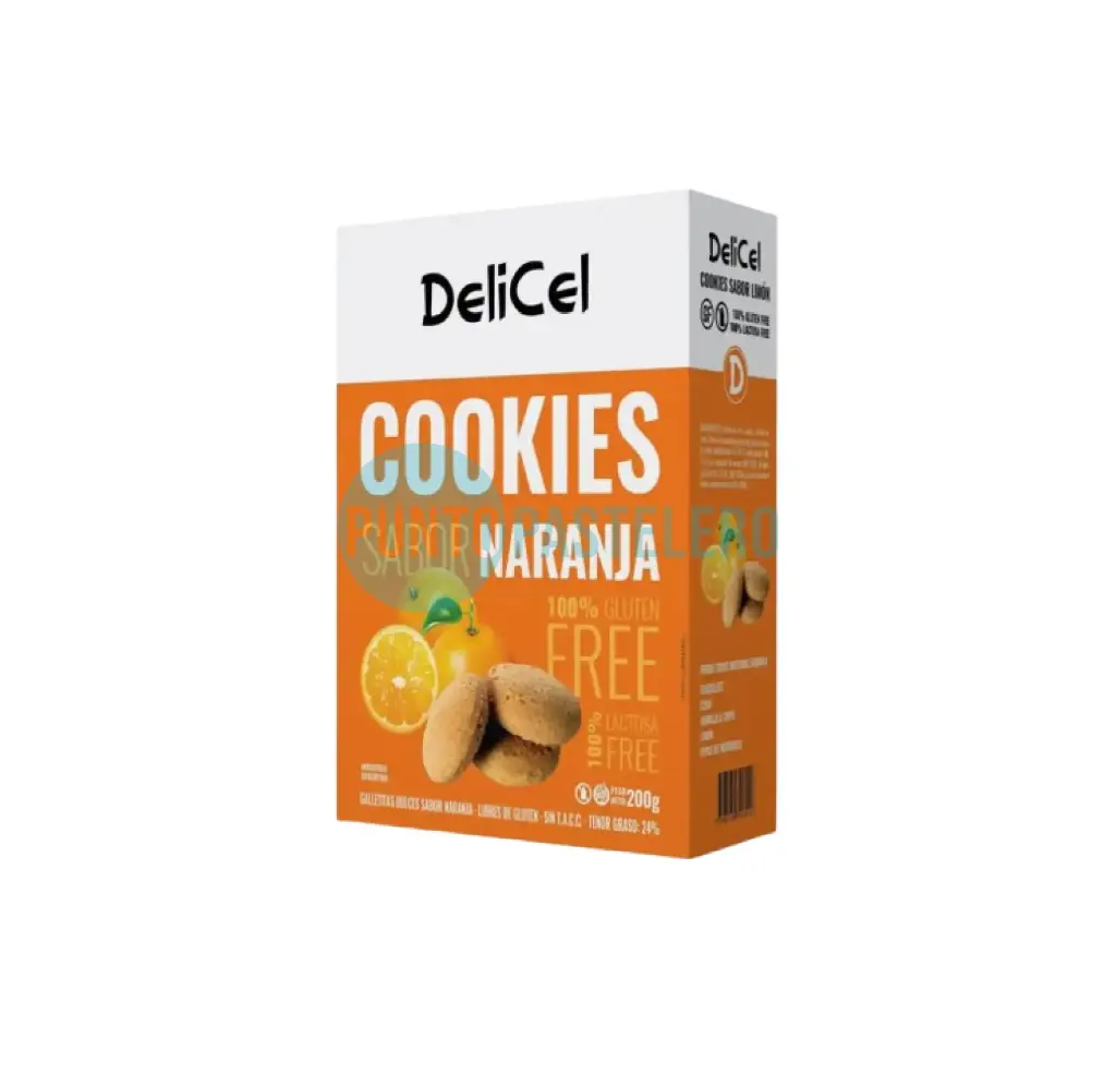 [7798160700580] GALLETITAS COOKIES DELICEL NARANJA (X 150 GR.) (SIN TACC)