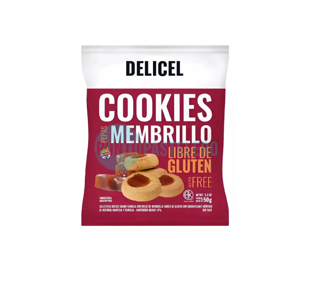 [7798160700597] GALLETITAS DELICEL PEPAS MEMBRILLO (X 200 GR.) (SIN TACC)