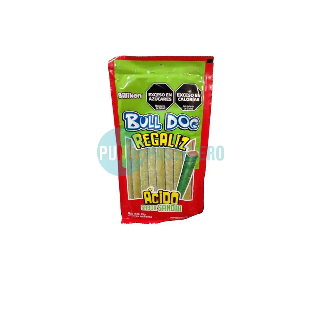 [7798186034782] REGALIZ BULL DOG REGALIZ SANDIA ACIDA (X 75 GR.)