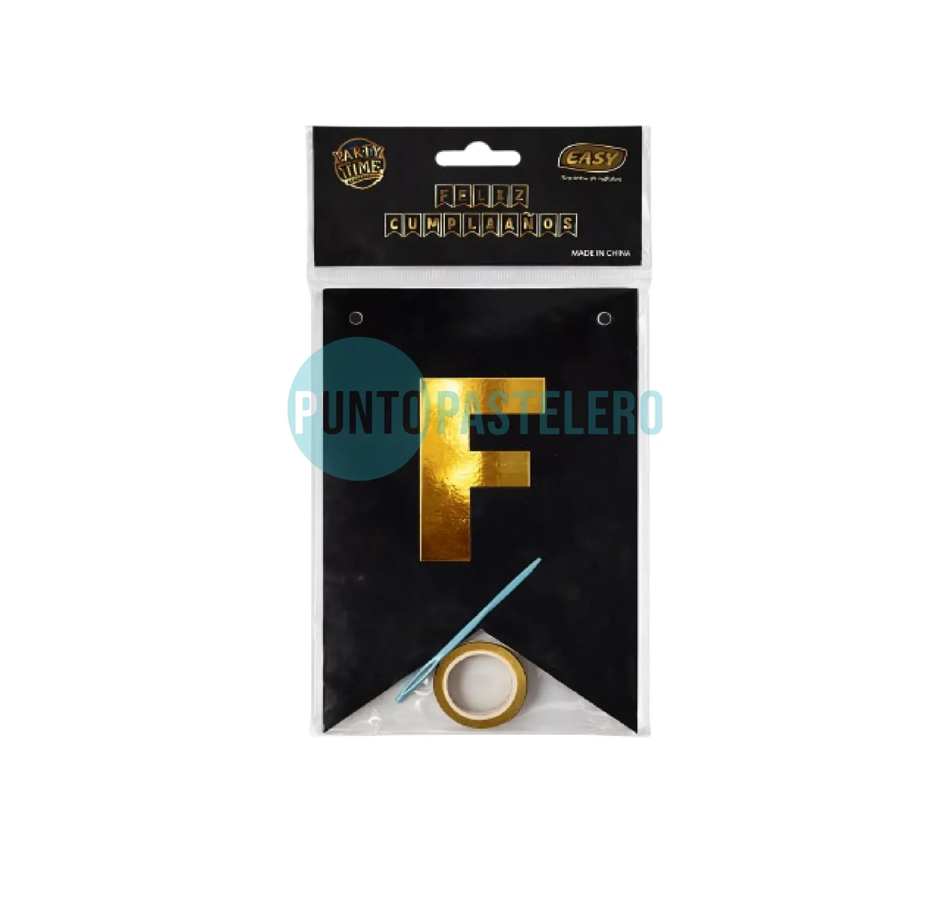 BANDERIN FELIZ CUMPLEAÑOS DILAX NEGRO