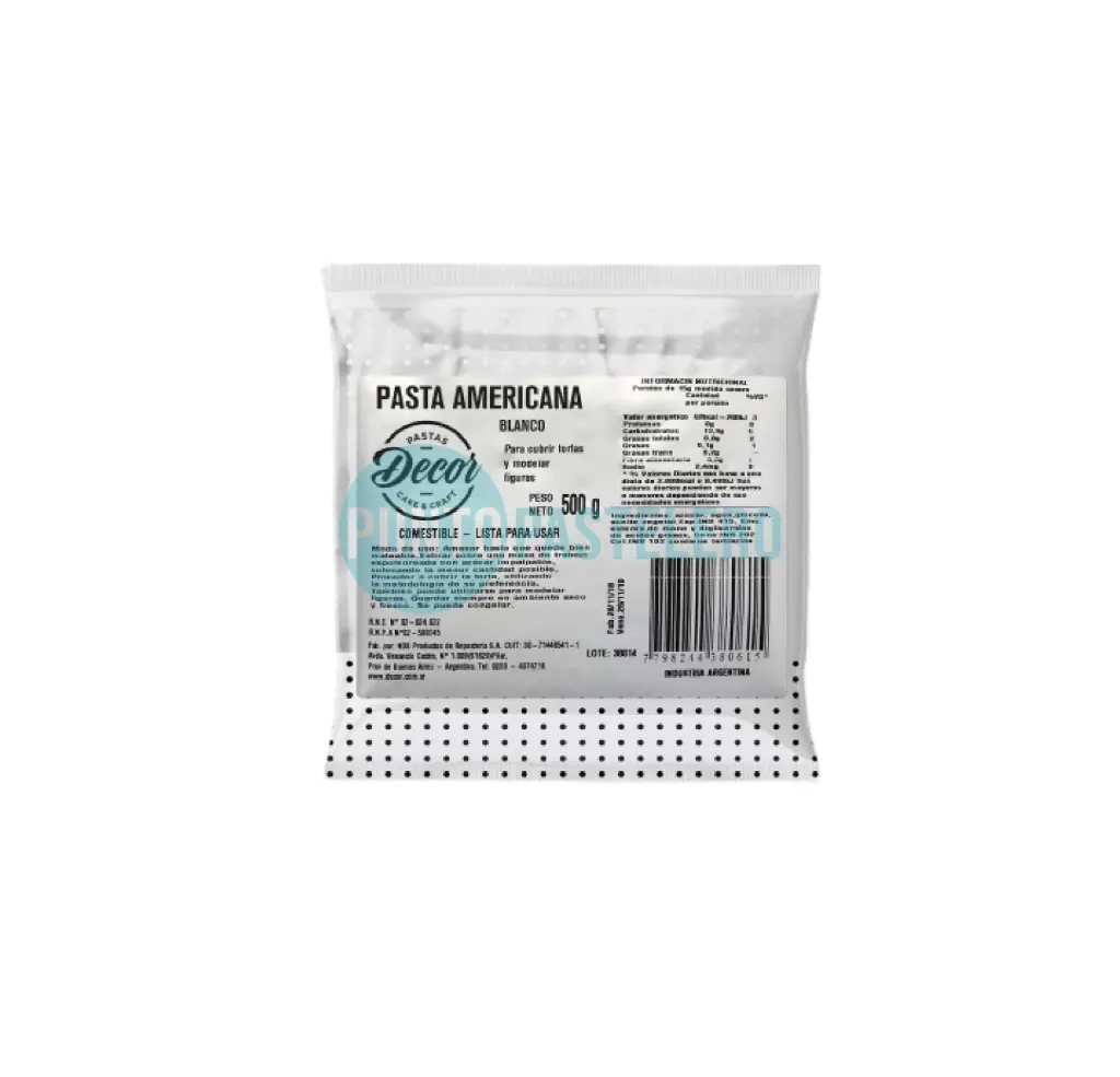 DECOR PASTA AMERICANA BLANCO (X 500 GR.)