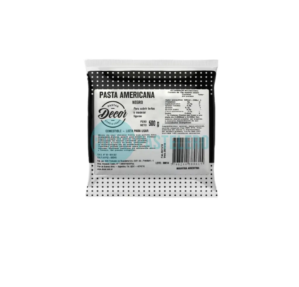 [7798244380189] DECOR PASTA AMERICANA COLOR NEGRO (X 500 GR.)