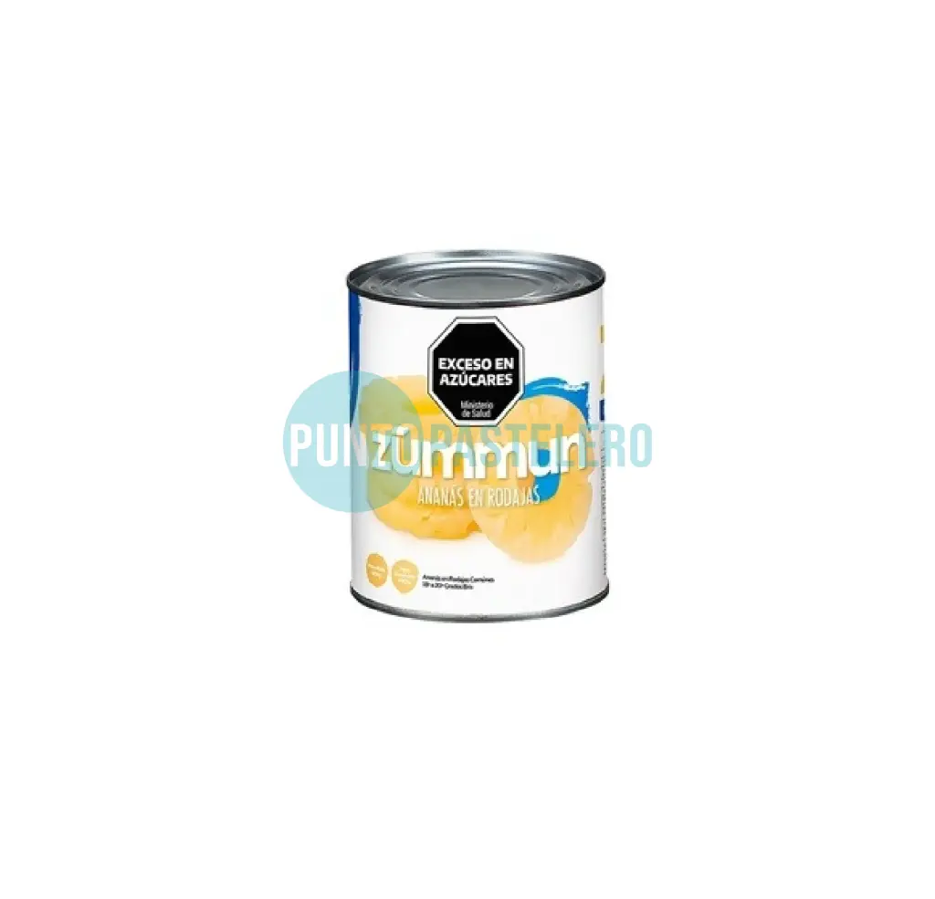 ANANA AL NATURAL EN RODAJAS ZUMMUN (X 830 GR.)