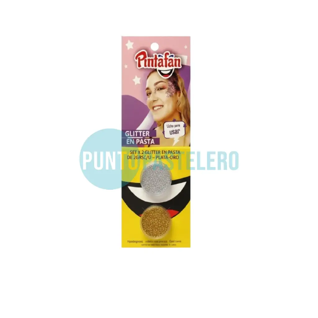 SET X 2 GLITTER EN PASTA DE 2GRSC/U - PLATA-ORO