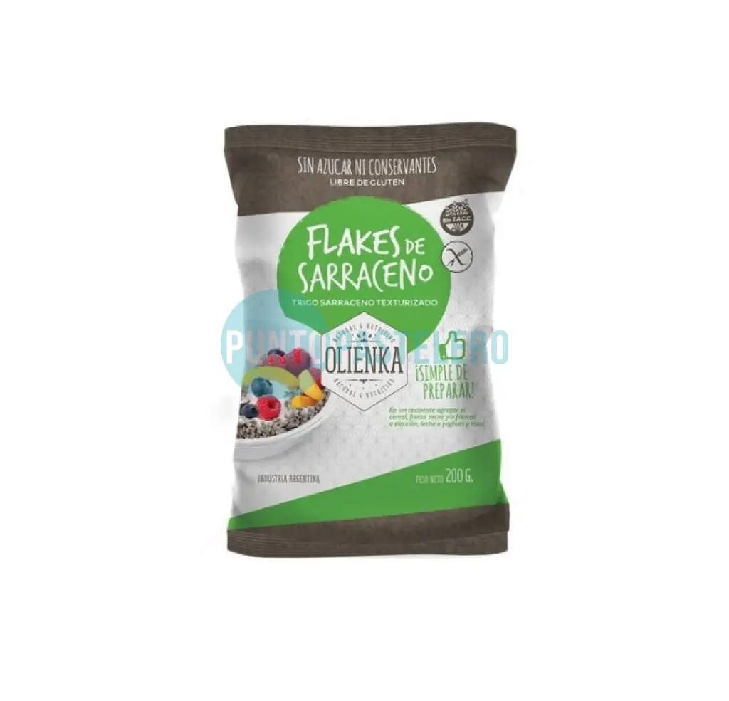 FLAKES COPOS DE SARRACENO OLIENKA (X 200 GR.) (SIN TACC) (SIN AZUCAR)