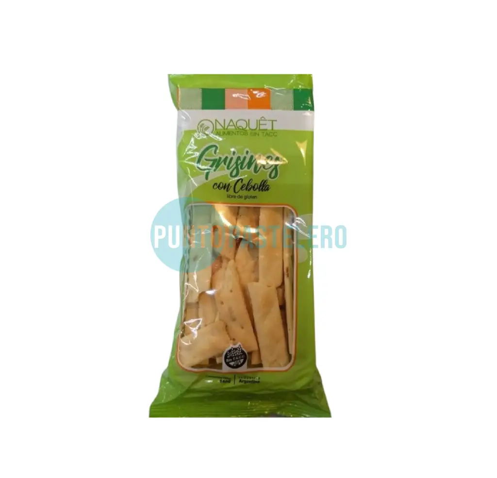 [7798293000144] GRISINES CON CEBOLLA NAQUET (X 140 GR.) (SIN TACC)