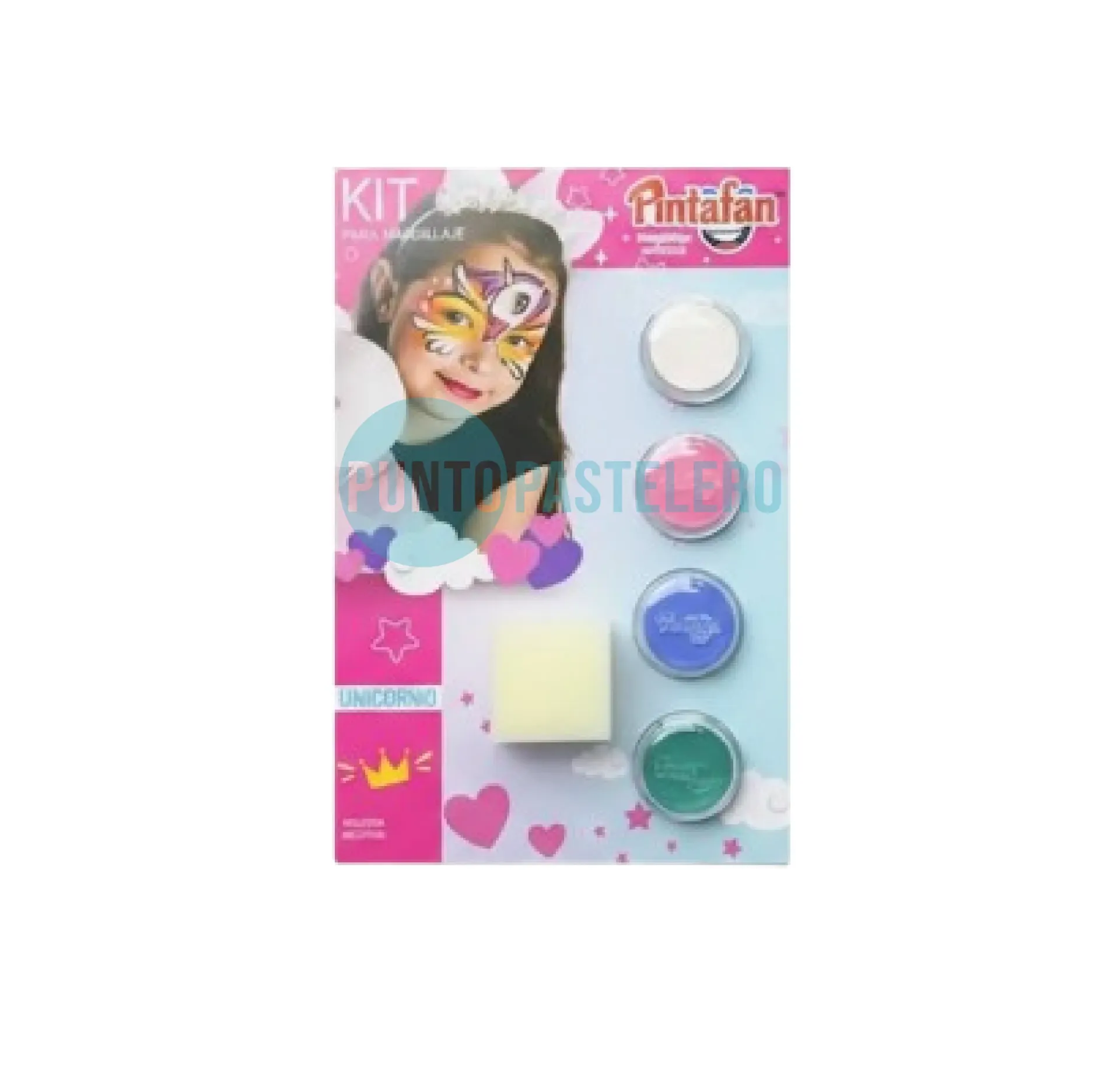 KIT MAQUILLAJE ACUARELABLE X 4 U. (UNICORNIO)