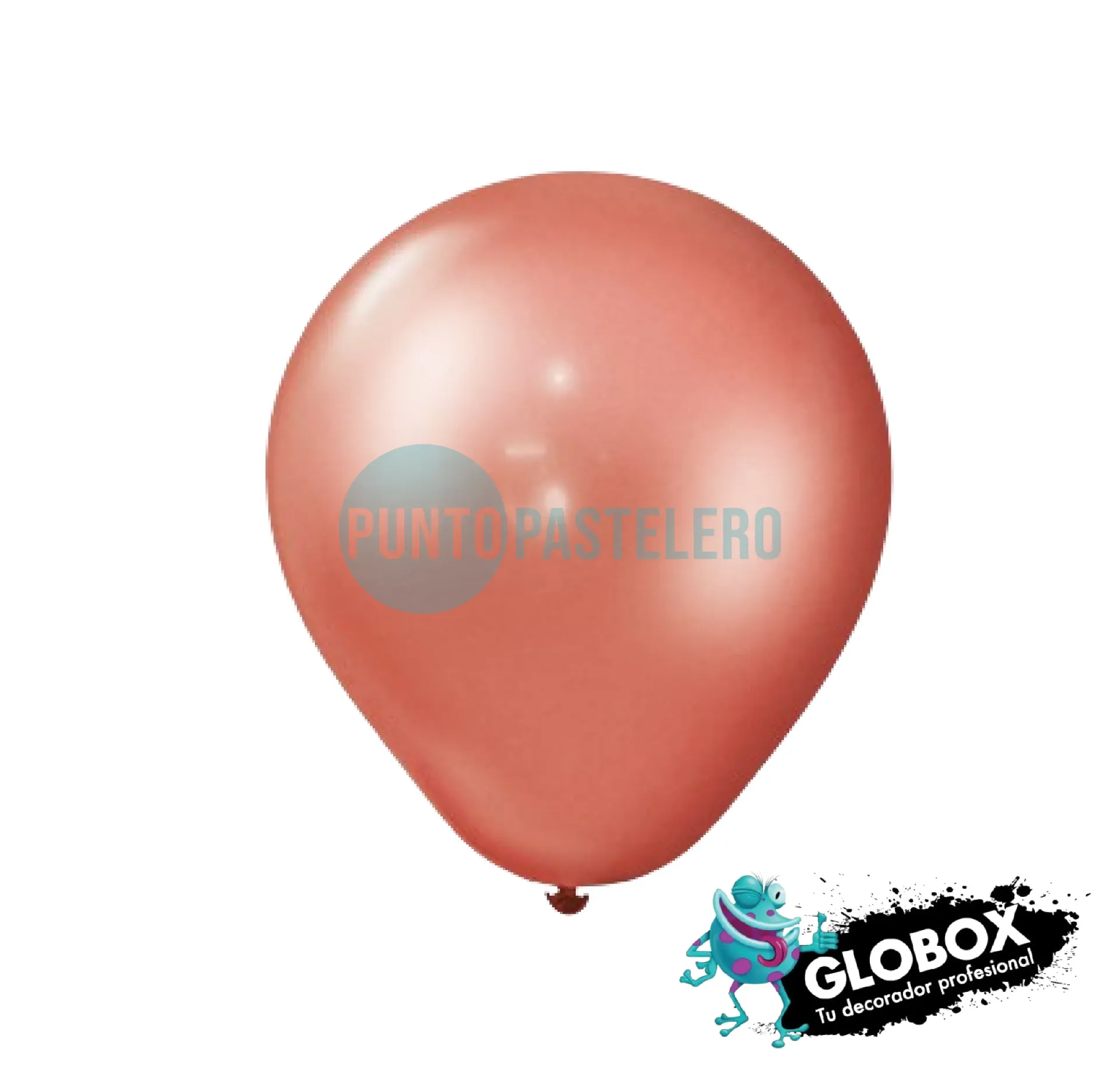 PACK GLOBO GLOBOX PERLADO 5" ROSA GOLD (X 50 U.)
