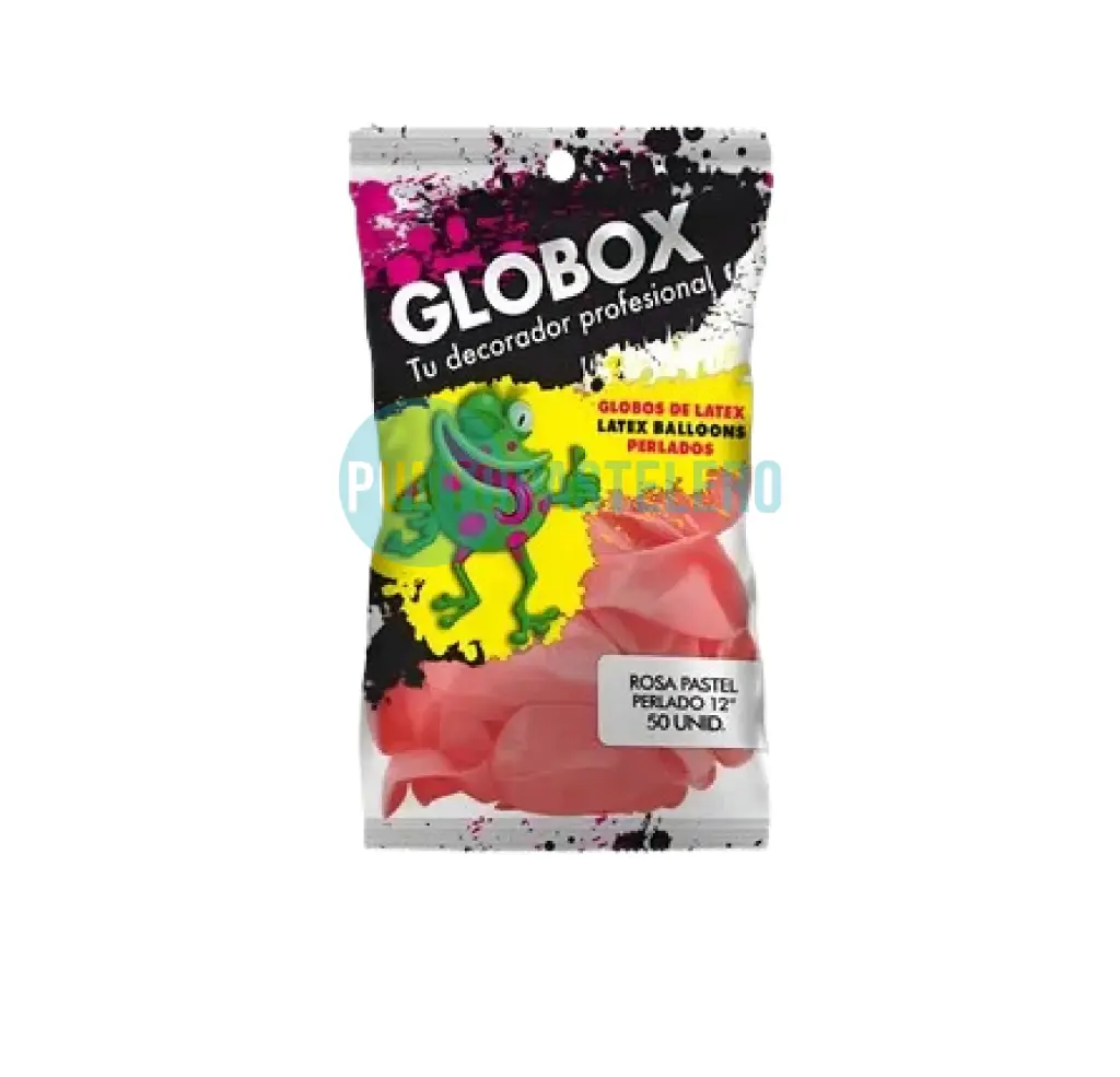 PACK GLOBO GLOBOX PERLADO 5" ROSA GOLD (X 50 U.)