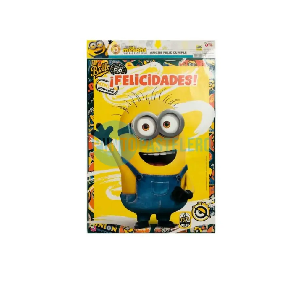 AFICHE FELICIDADES MINIONS