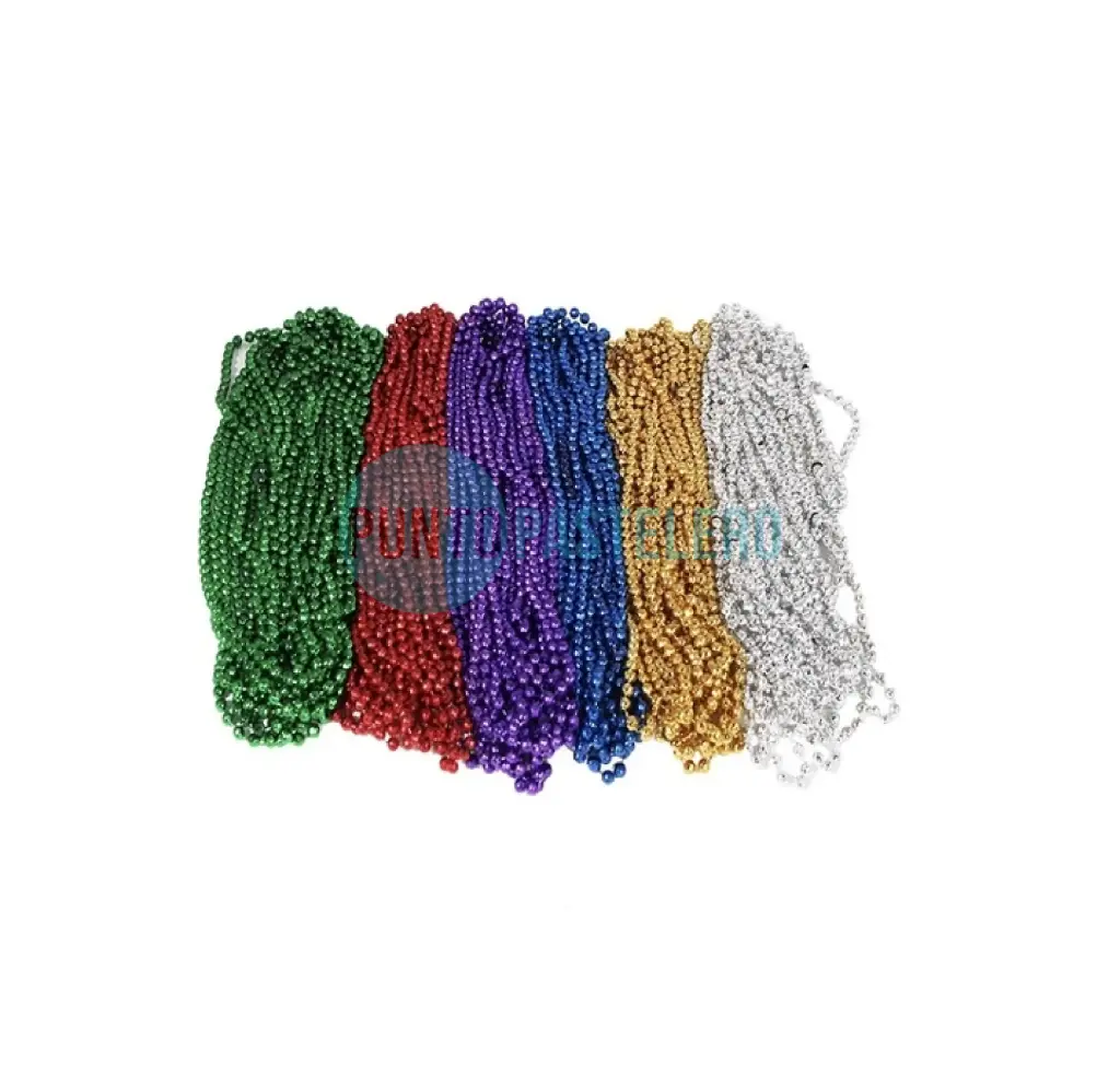 COLLAR DE PERLAS DORADO (X 4 U.) (PARTY STORE)