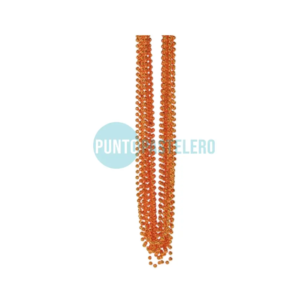 COLLAR DE PERLAS NARANJA (X 4 U.) (PARTY STORE)