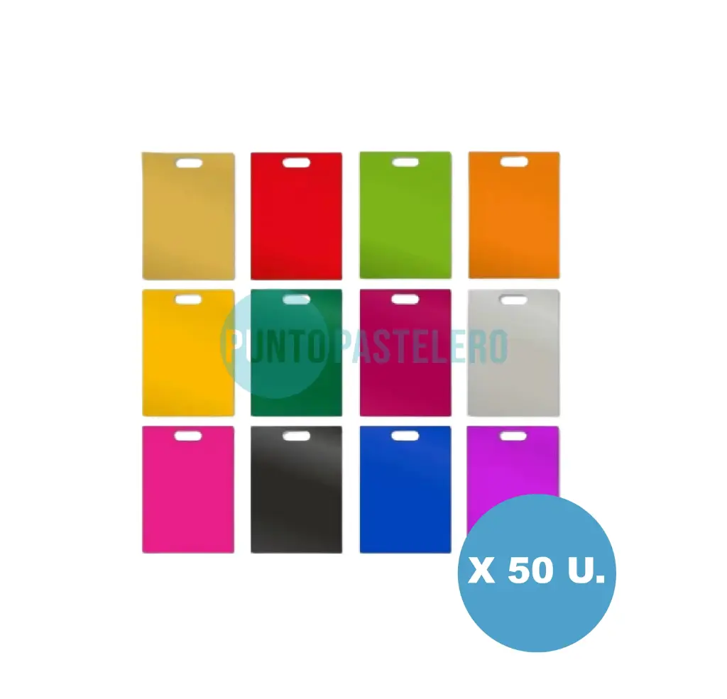 BOLSA RIÑON LISA 25X35 TERLIZZI NEGRA/CRISTAL/BLANCO (X 50 U.)