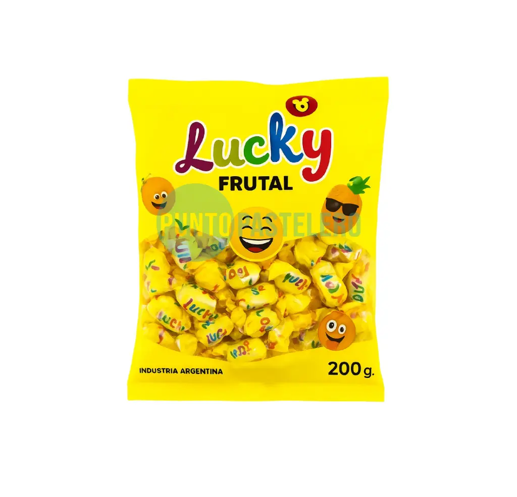 [7798340710415] PASTILLAS LUCKY AMARILLA FRUTAL (X 200 GR.)