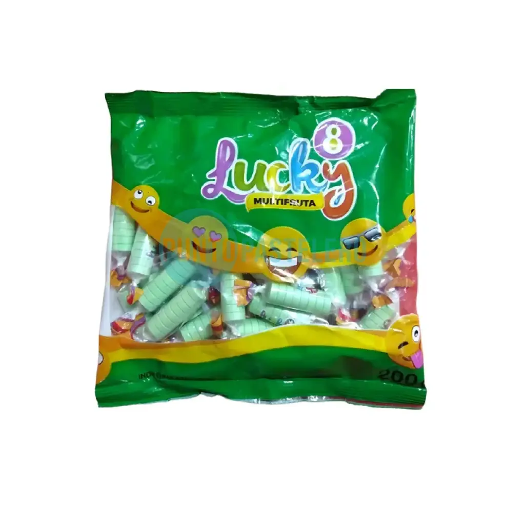 [7798340710590] PASTILLAS LUCKY VERDE (X 200 GR.)