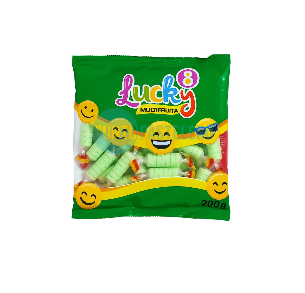 PASTILLAS LUCKY VERDE MULTIFRUTAL (X 200 GR.)
