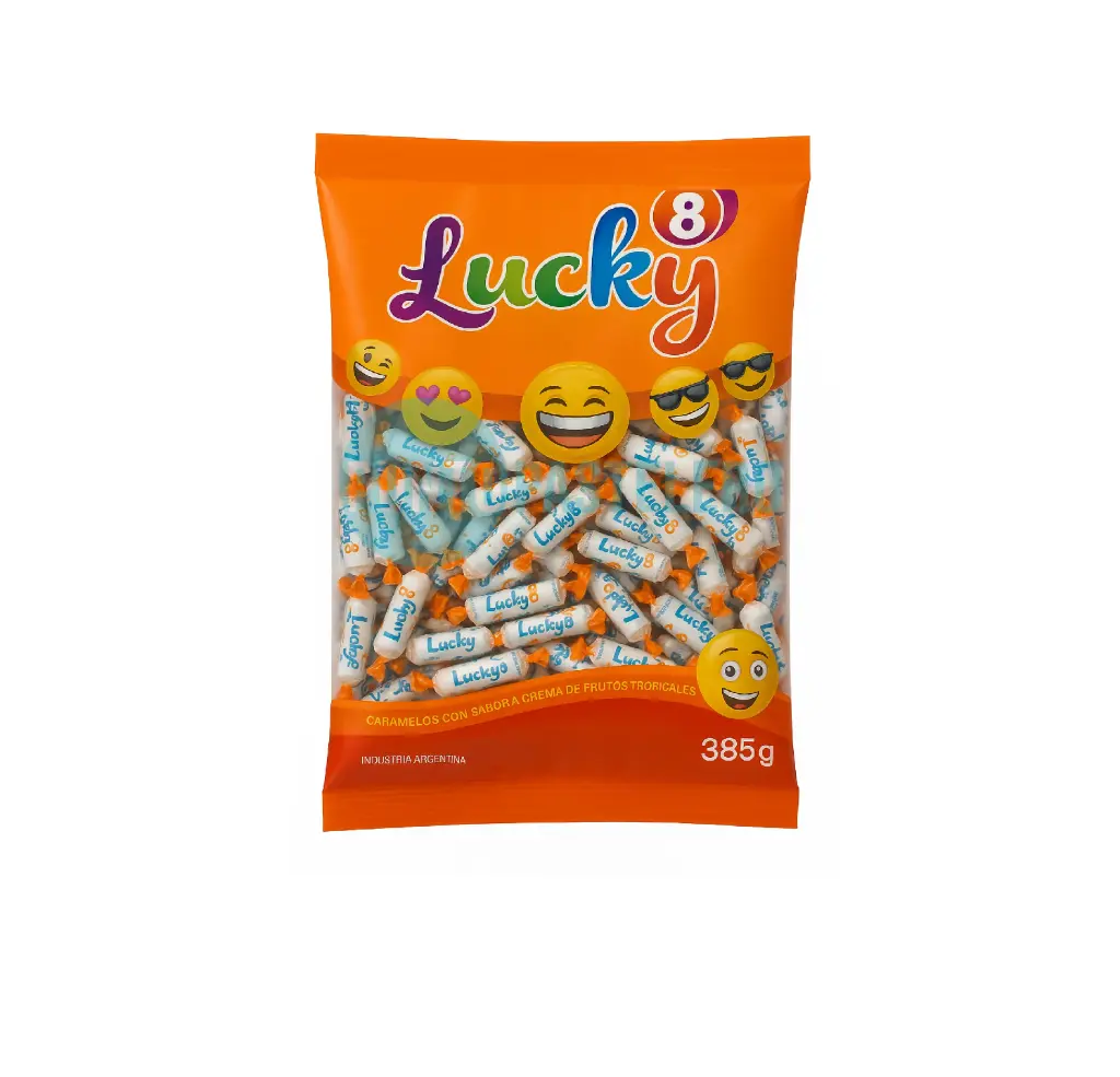 [7798340710682] PASTILLAS LUCKY NARANJA (X 200 GR.)