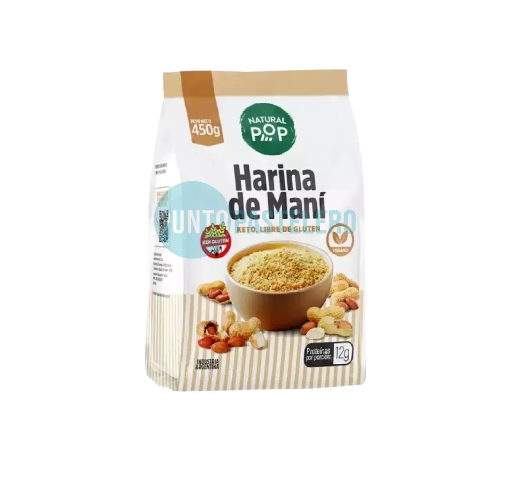 HARINA DE MANI NATURAL POP (X 450 GR.) (SIN TACC) (KETO)