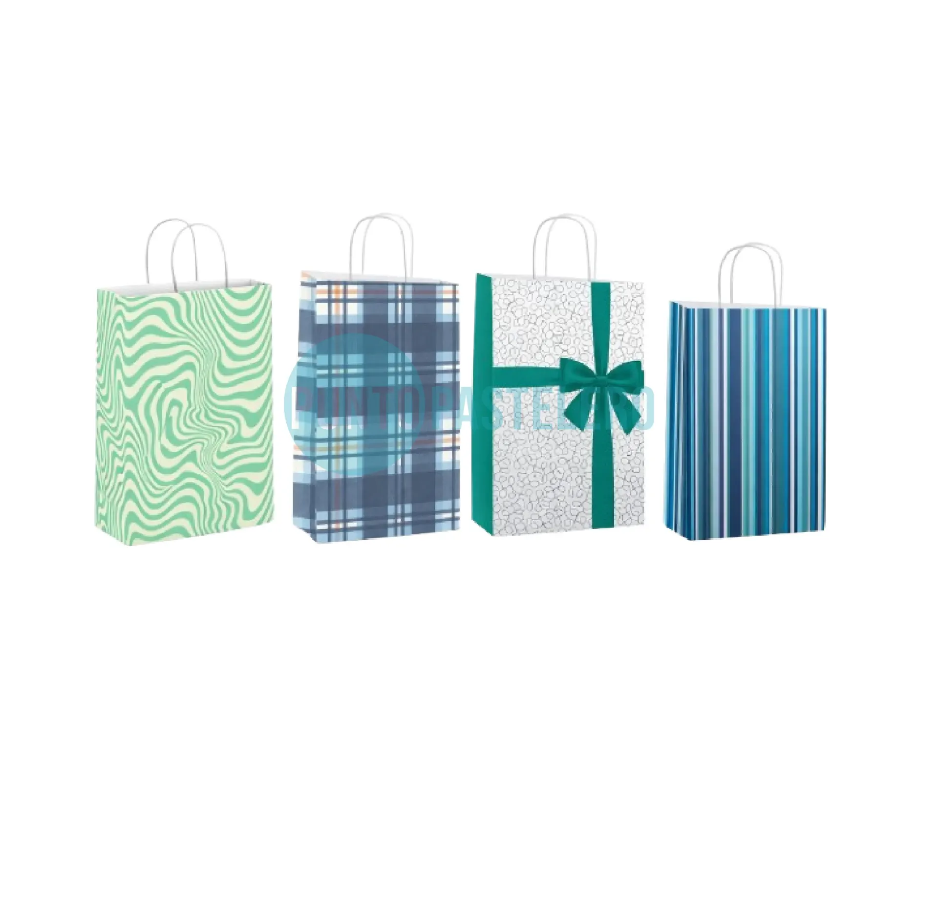 BOLSA DE PAPEL CON MANIJA FESTIVO SURTIDO (18X08X20 CM)