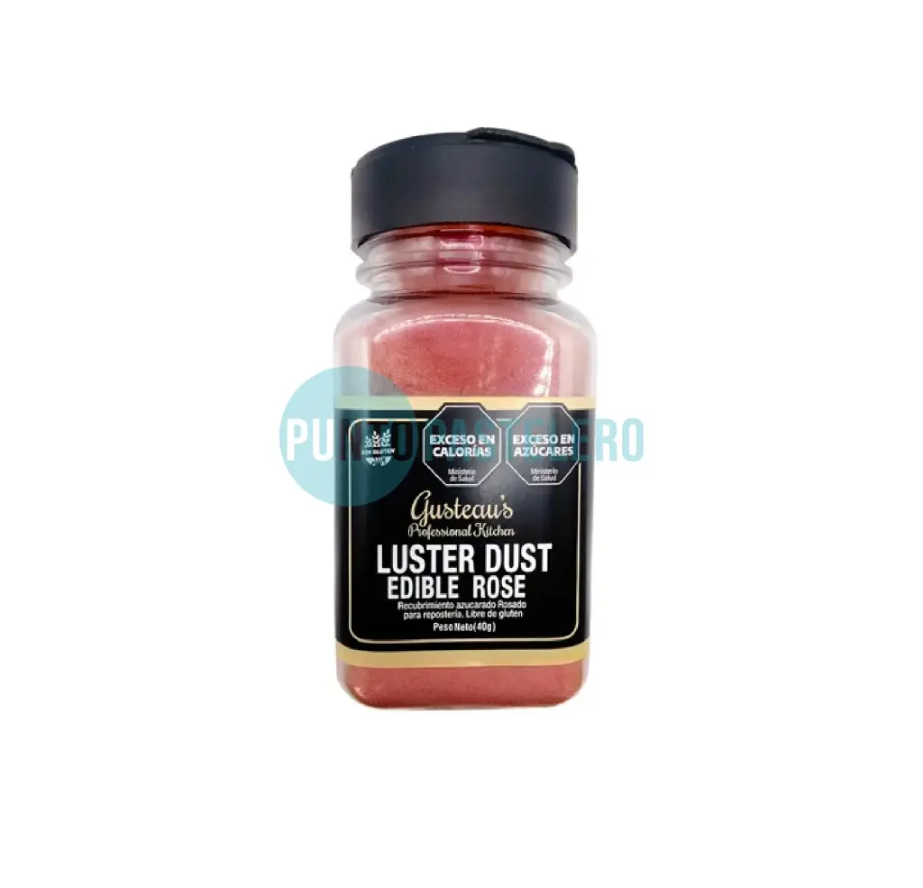 COLORANTE PERLADO LUSTER DUST GUSTEAUS ROSA (X 40 GR.)