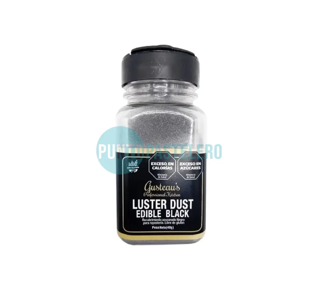 COLORANTE PERLADO LUSTER DUST GUSTEAUS NEGRO (X 40 GR.)
