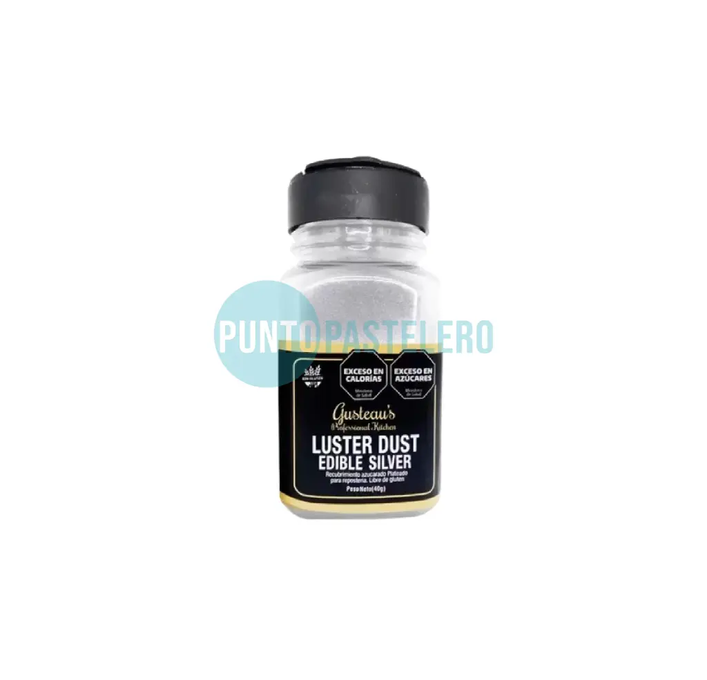 COLORANTE PERLADO LUSTER DUST GUSTEAUS PLATEADO (X 40 GR.)