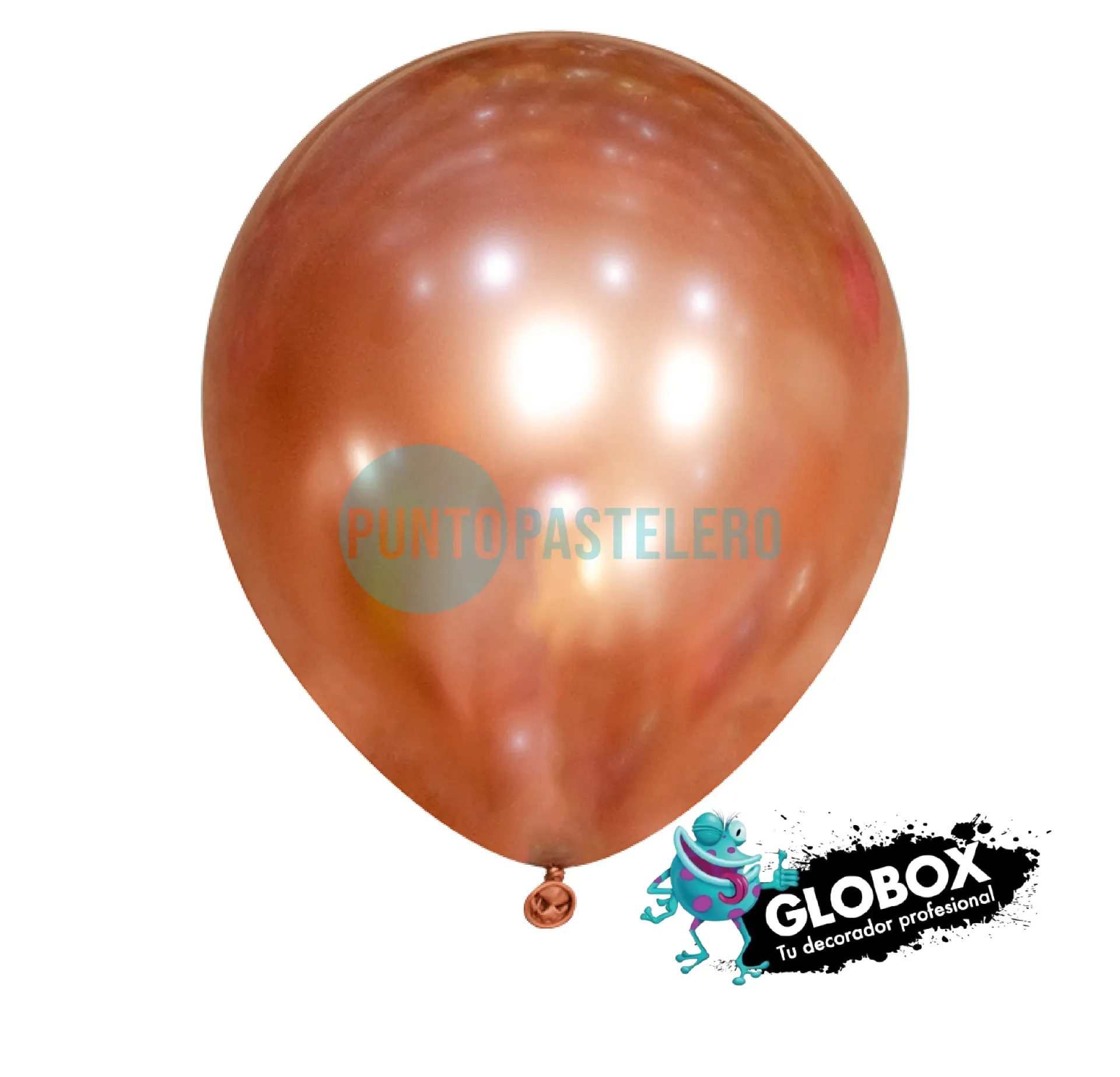 GLOBO GLOBOX CROMO 12" ROSA GOLD (X 10 U.)