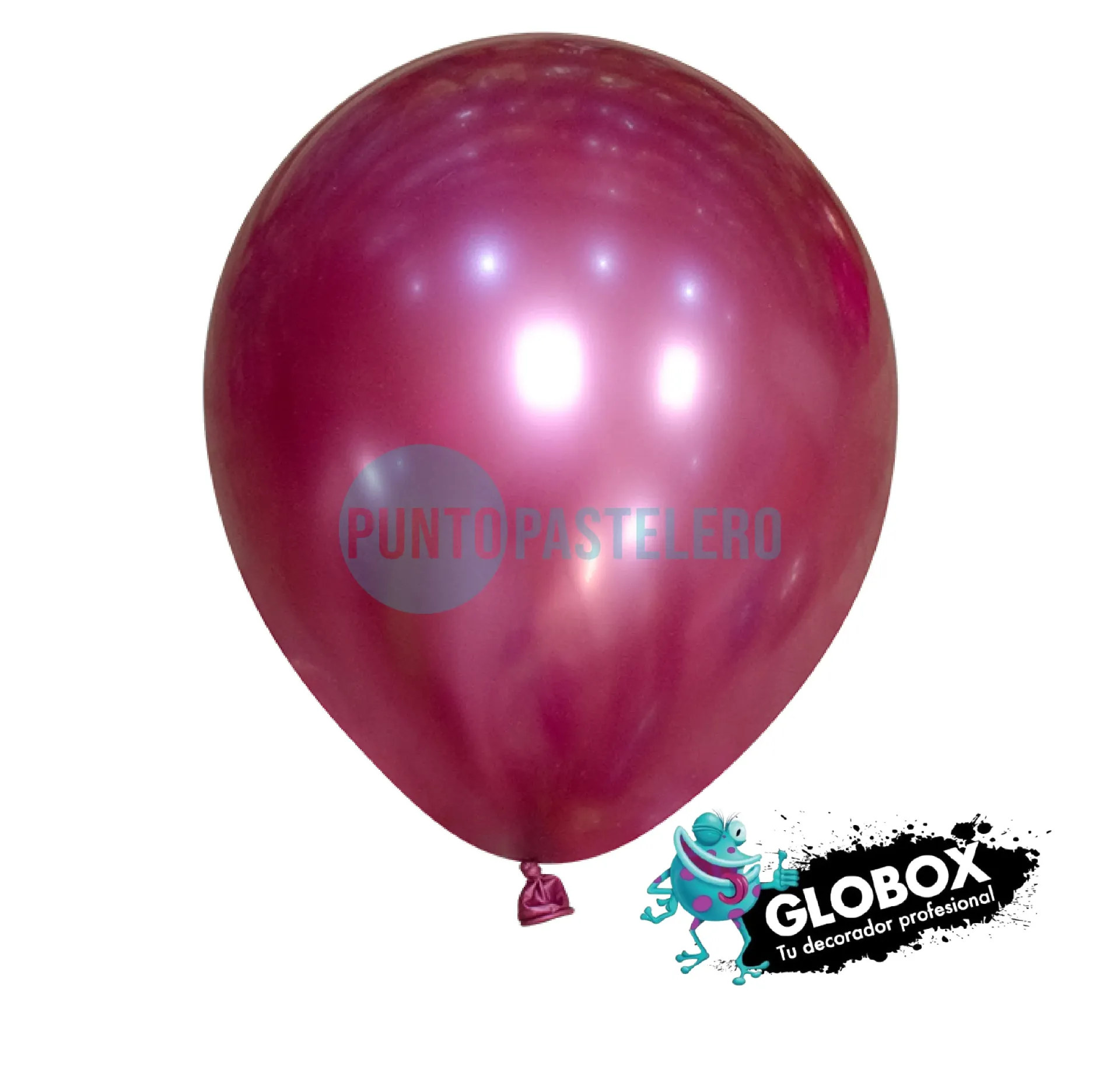 GLOBO GLOBOX CROMO 12" FUCSIA (X 10 U.)