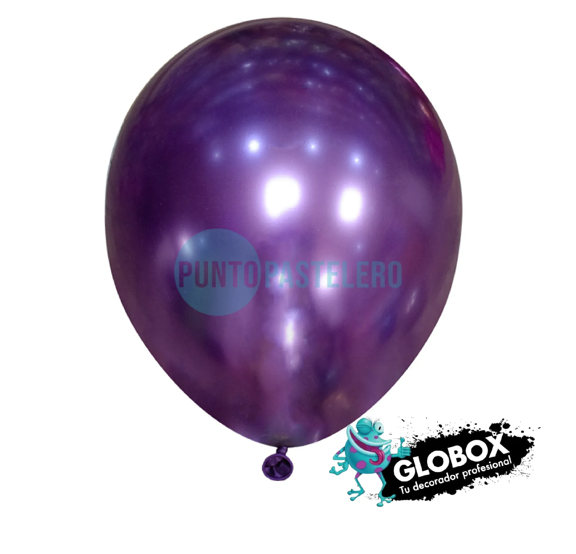 GLOBO GLOBOX CROMO 12" PURPURA (X 10 U.)