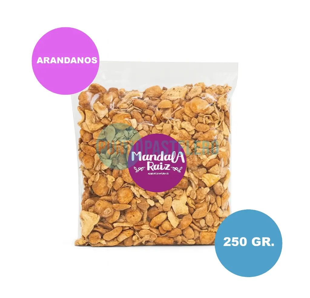 [7798443370073] GRANOLA MANDALA RAIZ ARANDANOS (SIN AZUCAR) (X 250 GR.)