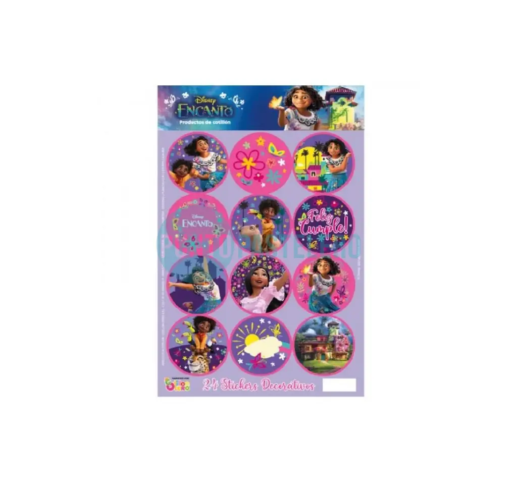 STICKERS EN PLANCHA DISNEY ENCANTO (24 U.)