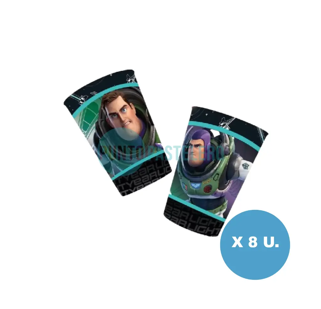 VASO POLIPAPEL BUZZ LIGHT YEAR (8 U.)