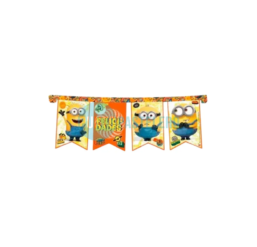 BANDERIN FELIZ CUMPLEAÑOS MINIONS