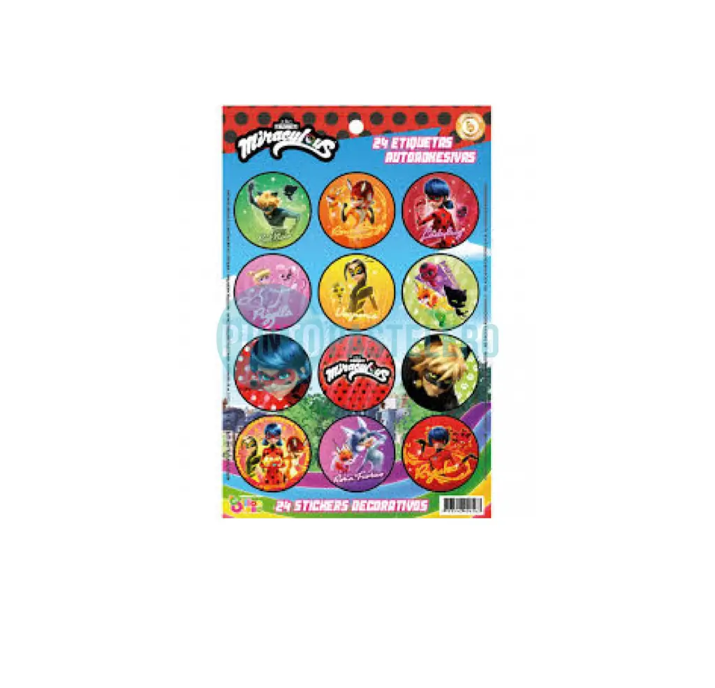 STICKERS LADY BUG MIRACULOUS (24 U.)