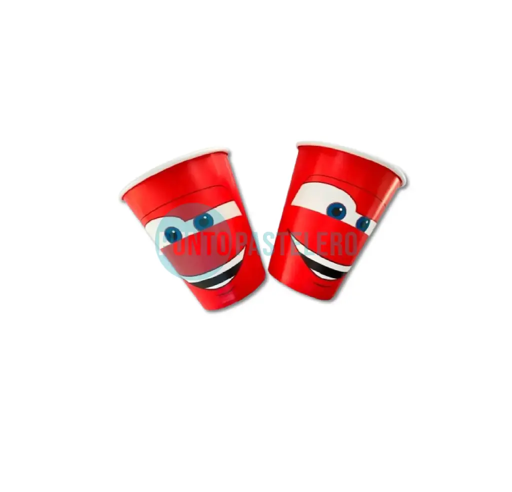 [7798342407252] VASO DE POLIPAPEL CARS (8 U.)