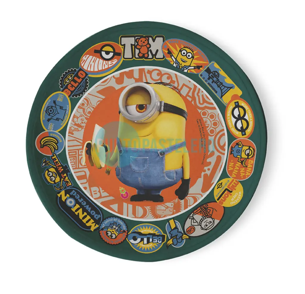 PLATO POLIPAPEL MINIONS (8 U.)