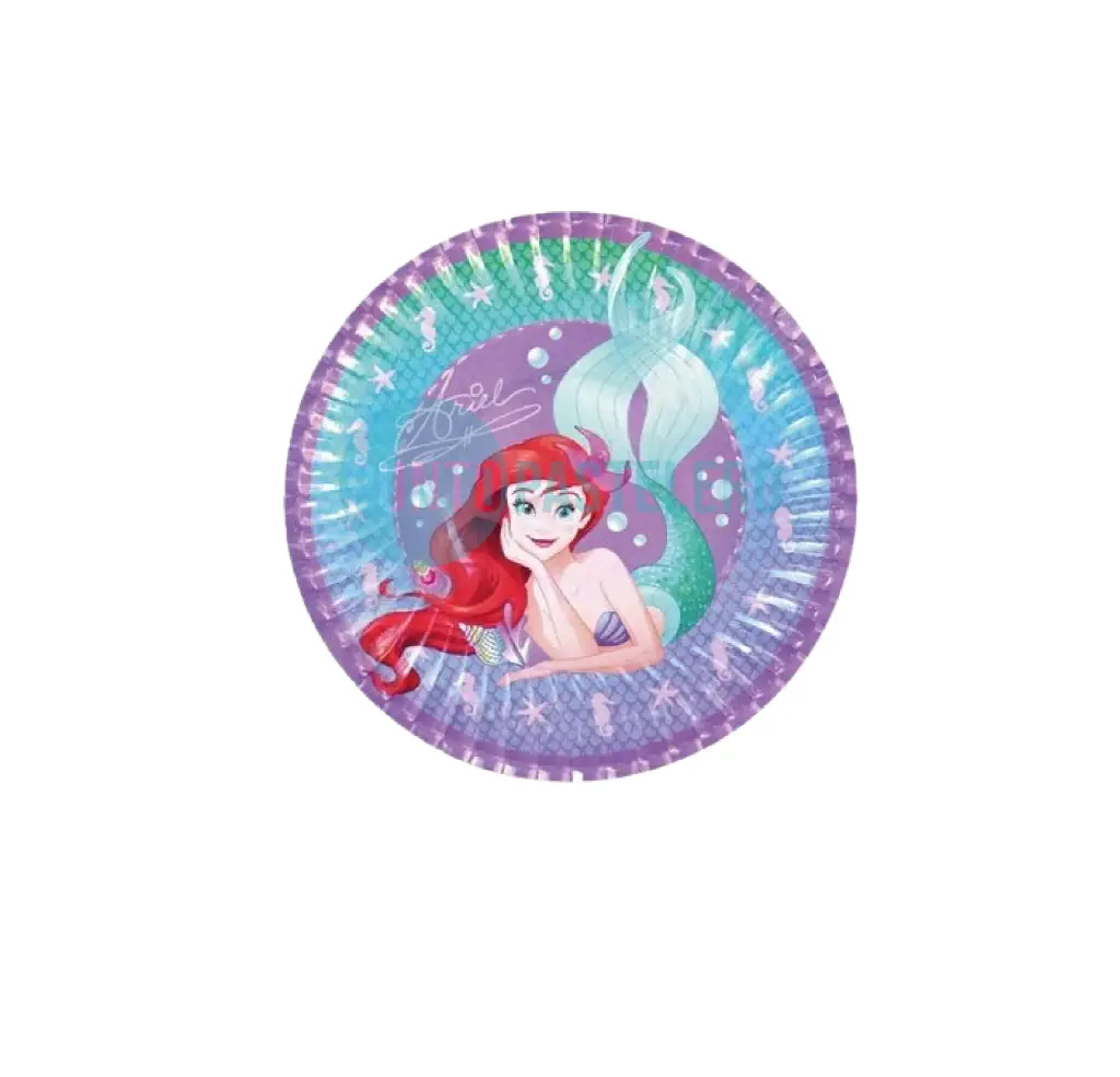 PLATO POLIPAPEL LA SIRENITA ARIEL (8 U.)