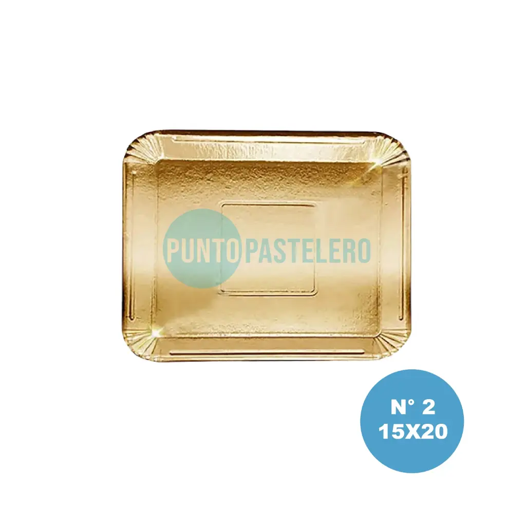 BANDEJA DORADA RECTANGULAR Nº2 (15X20 CM)